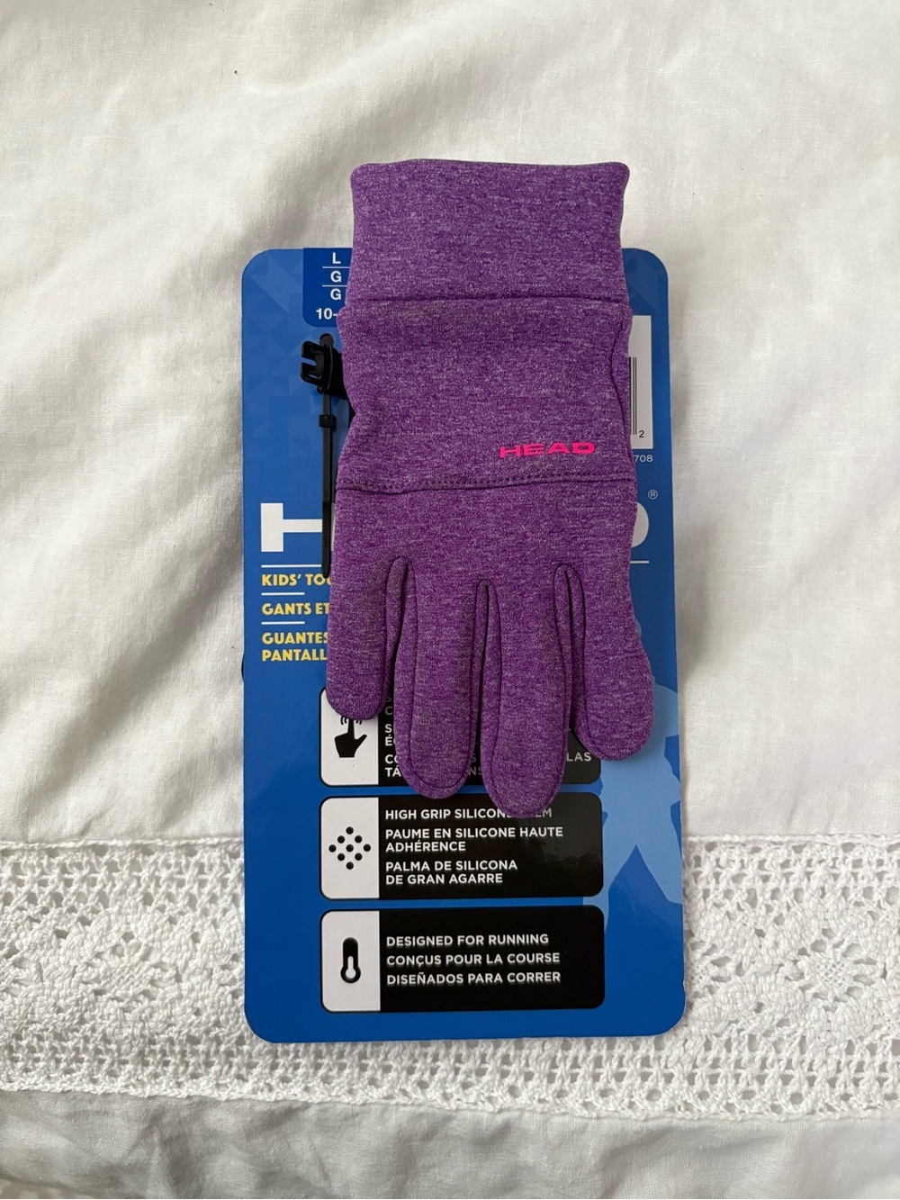 NEW HEAD Kids’ Touchscreen Gloves (Large 10-14) purple NWT